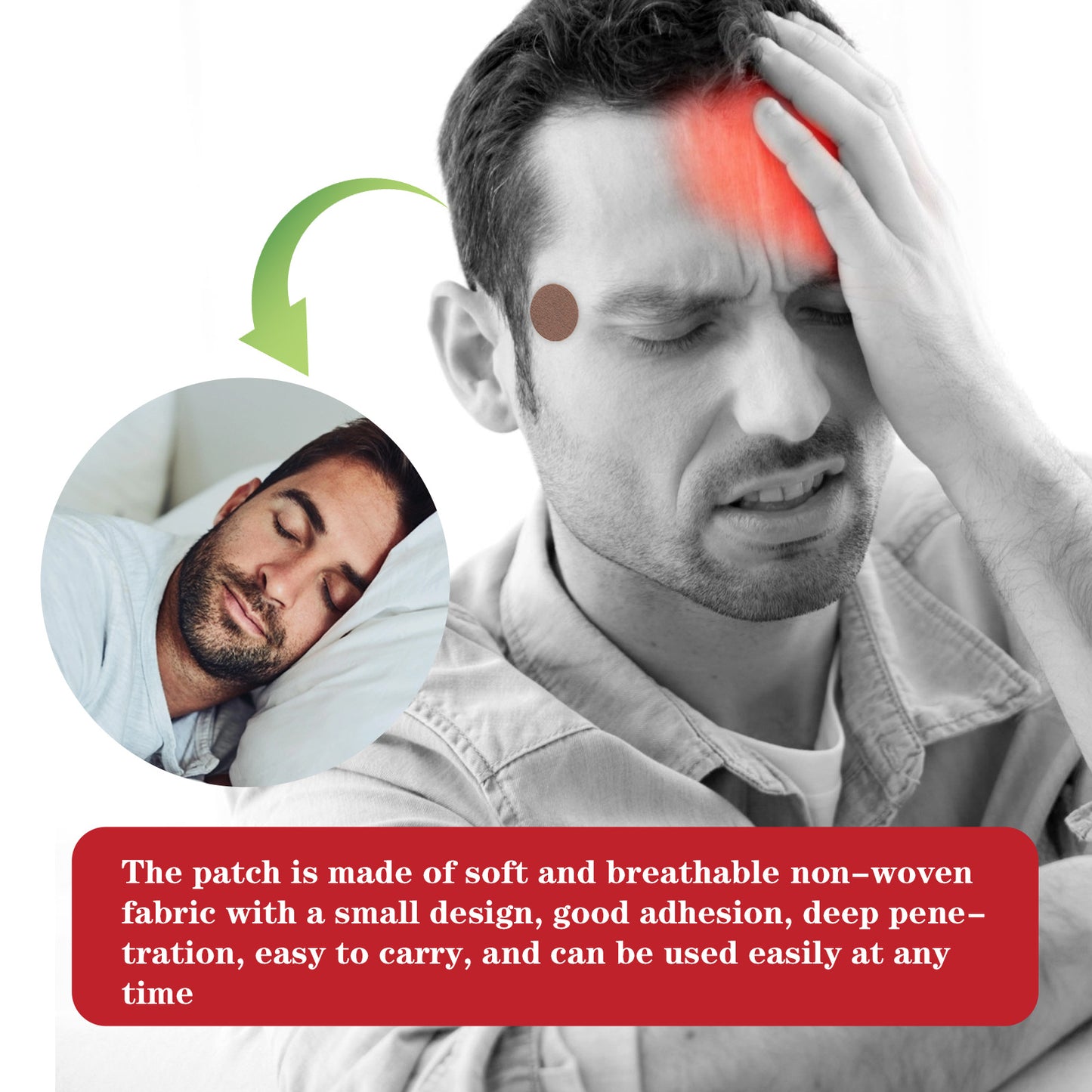 Herbal headache Relief Patches ( 10 pcs )